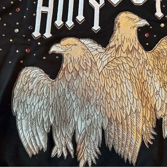 Aniye By Eagle Long Sleeved Cotton Sweatshirt in Black -Women's Size L - Picture 9 of 14